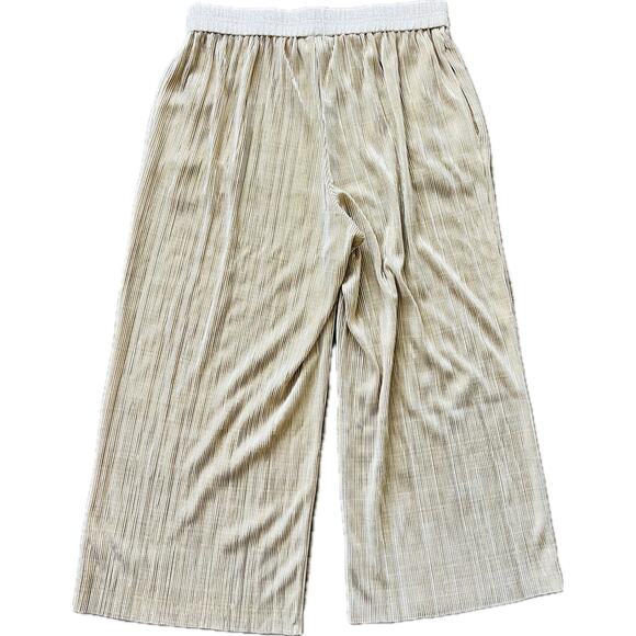 Anthropologie Gilded Culottes Elevenses Women's Pants Palazzo Wide Leg M Gold - Picture 6 of 6